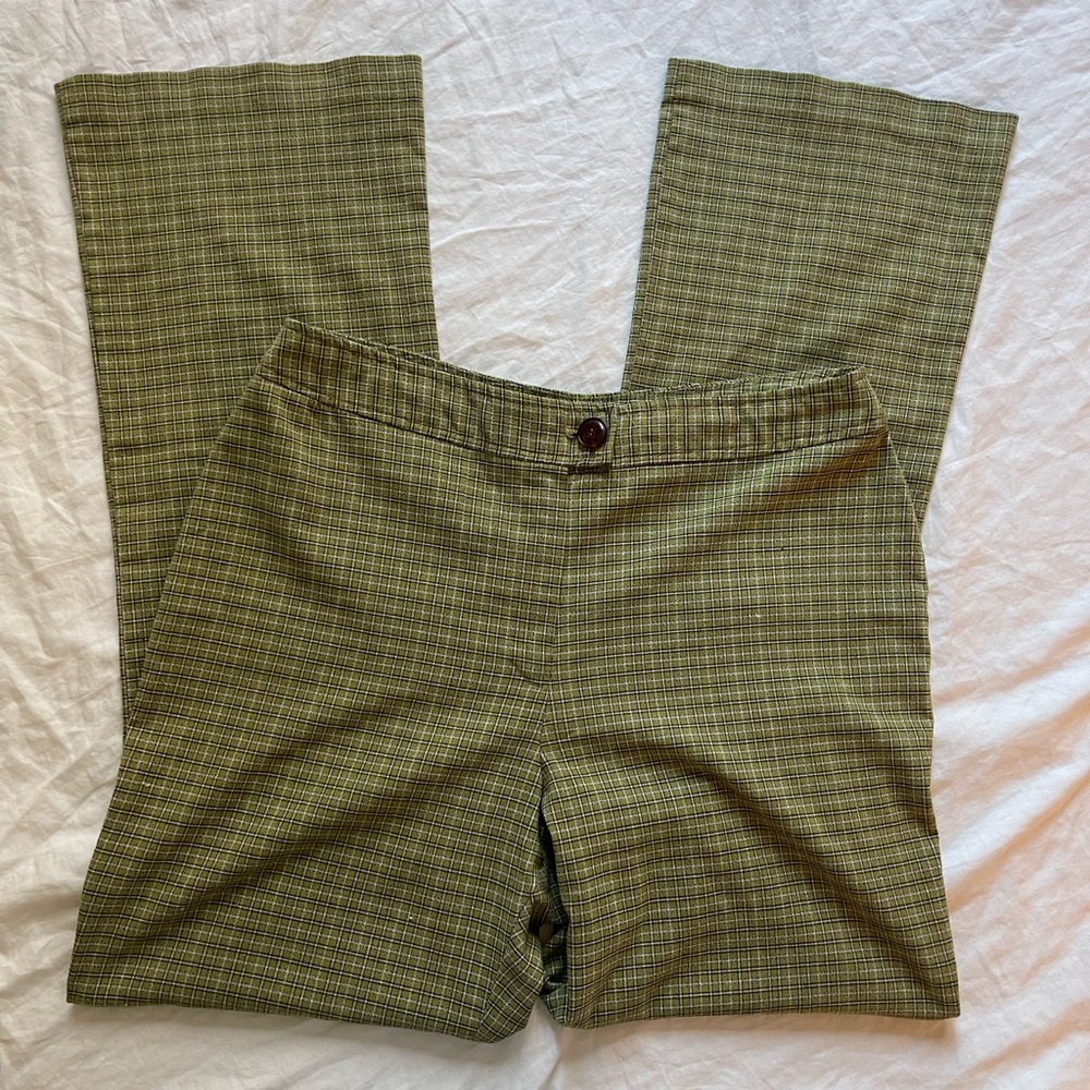 Karin Morgan green plaid pants